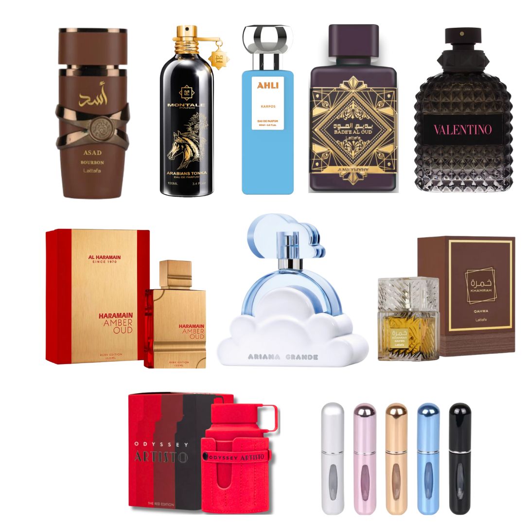 COMBO 9 PERFUMES + 5 PERFUMEROS